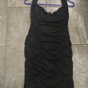 Princess Polly Black Ruched Midi Dress